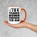 28th Anniversary Square Root of 784 Years Down Forever To Go - 15oz Accent Mug Orange