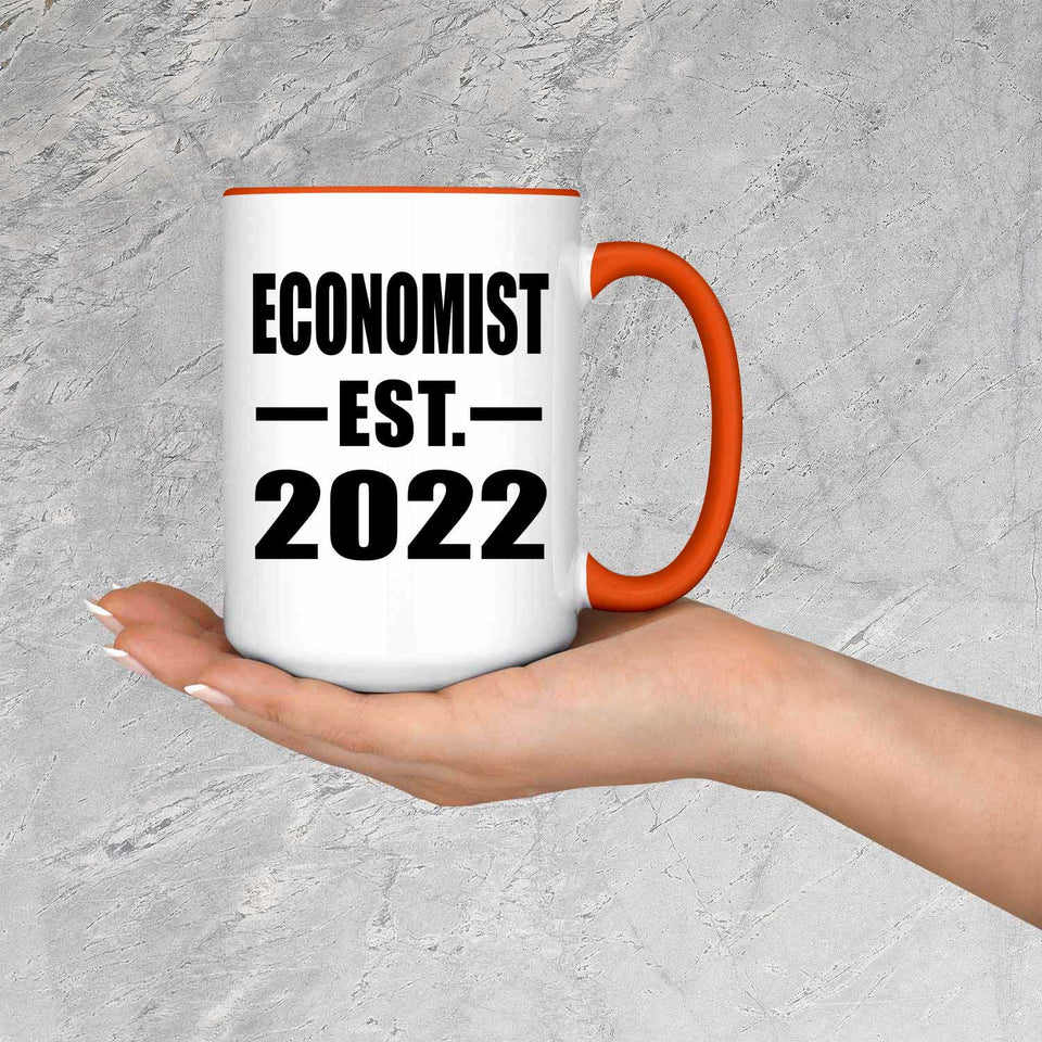 Economist Established EST. 2022 - 15oz Accent Mug Orange