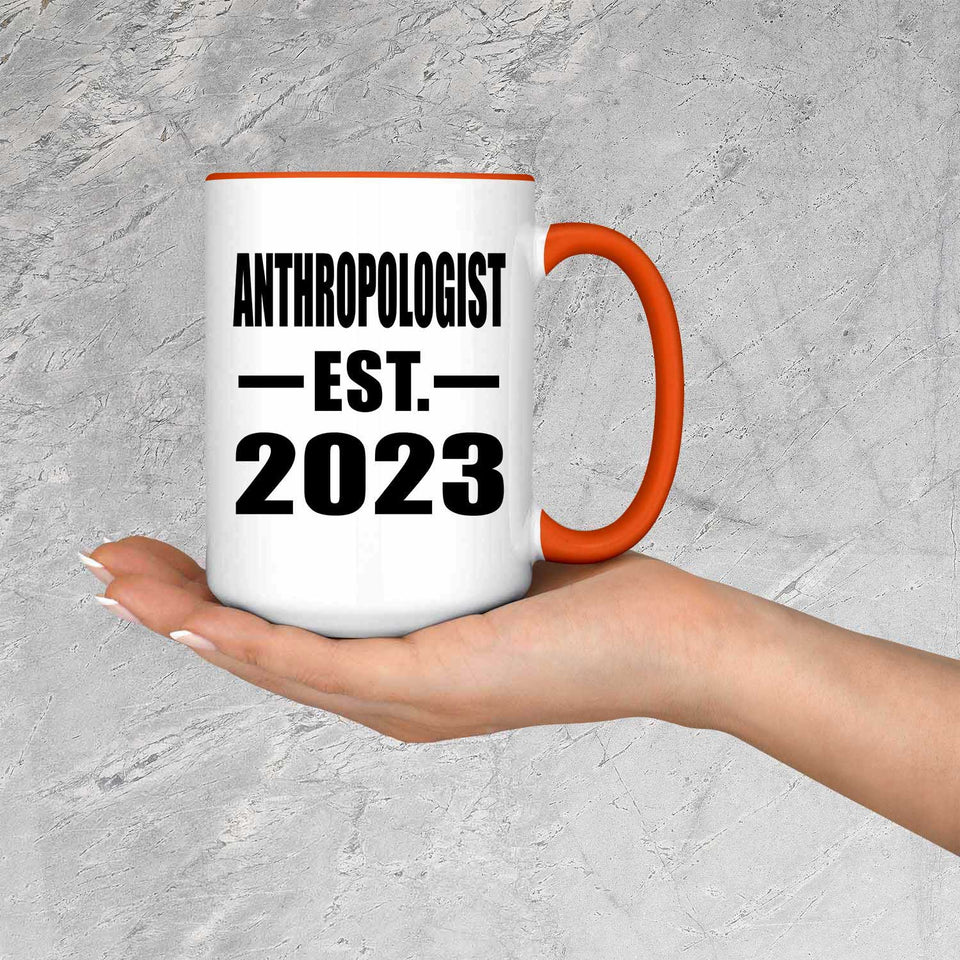 Anthropologist Established EST. 2023 - 15oz Accent Mug Orange