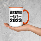 Bricklayer Established EST. 2023 - 15oz Accent Mug Orange
