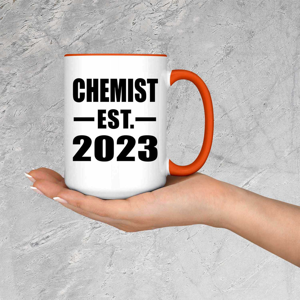 Chemist Established EST. 2023 - 15oz Accent Mug Orange