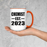 Chemist Established EST. 2023 - 15oz Accent Mug Orange