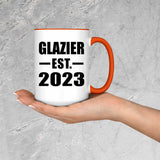 Glazier Established EST. 2023 - 15oz Accent Mug Orange