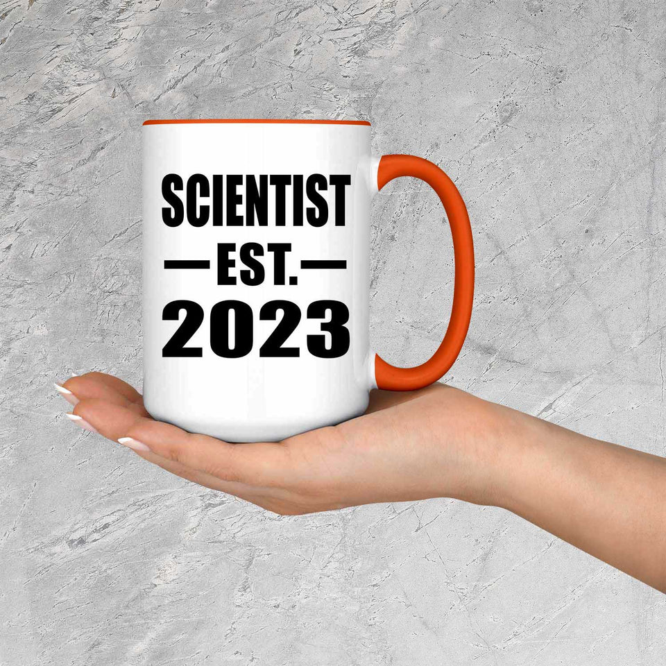 Scientist Established EST. 2023 - 15oz Accent Mug Orange