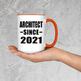 Architect Since 2021 - 15oz Accent Mug Orange