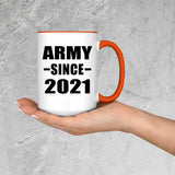 Army Since 2021 - 15oz Accent Mug Orange