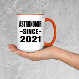 Astronomer Since 2021 - 15oz Accent Mug Orange