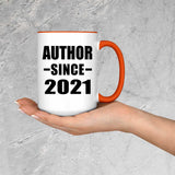 Author Since 2021 - 15oz Accent Mug Orange