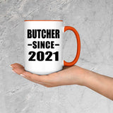 Butcher Since 2021 - 15oz Accent Mug Orange