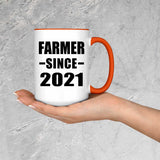 Farmer Since 2021 - 15oz Accent Mug Orange