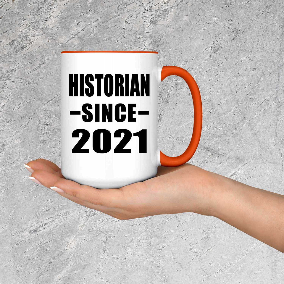 Historian Since 2021 - 15oz Accent Mug Orange