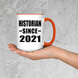 Historian Since 2021 - 15oz Accent Mug Orange