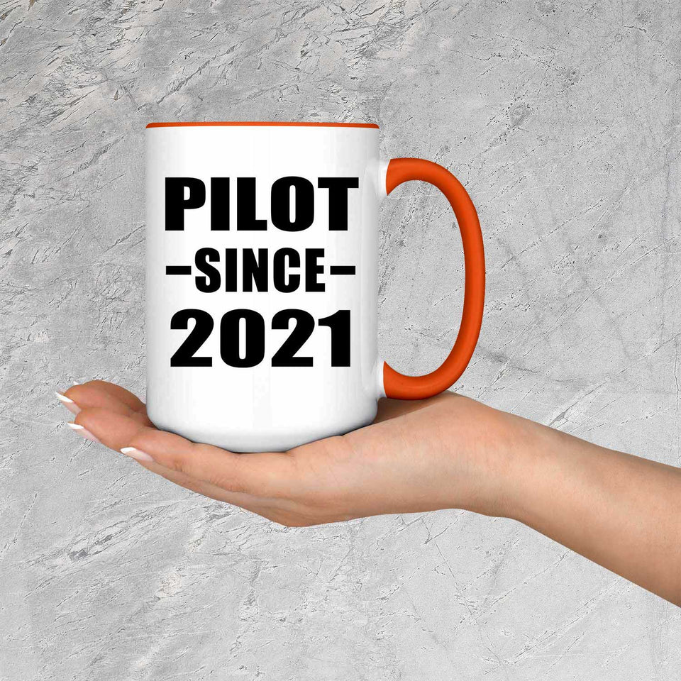 Pilot Since 2021 - 15oz Accent Mug Orange