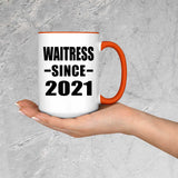 Waitress Since 2021 - 15oz Accent Mug Orange
