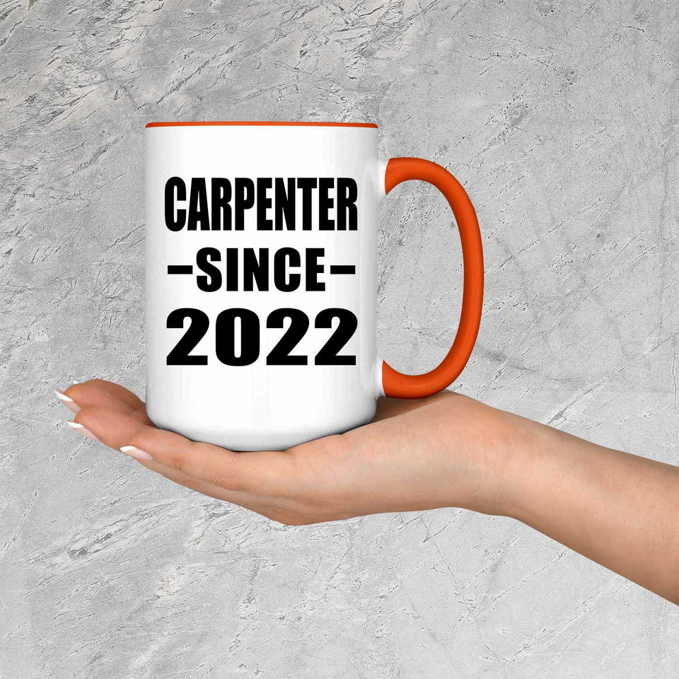 Carpenter Since 2022 - 15oz Accent Mug Orange