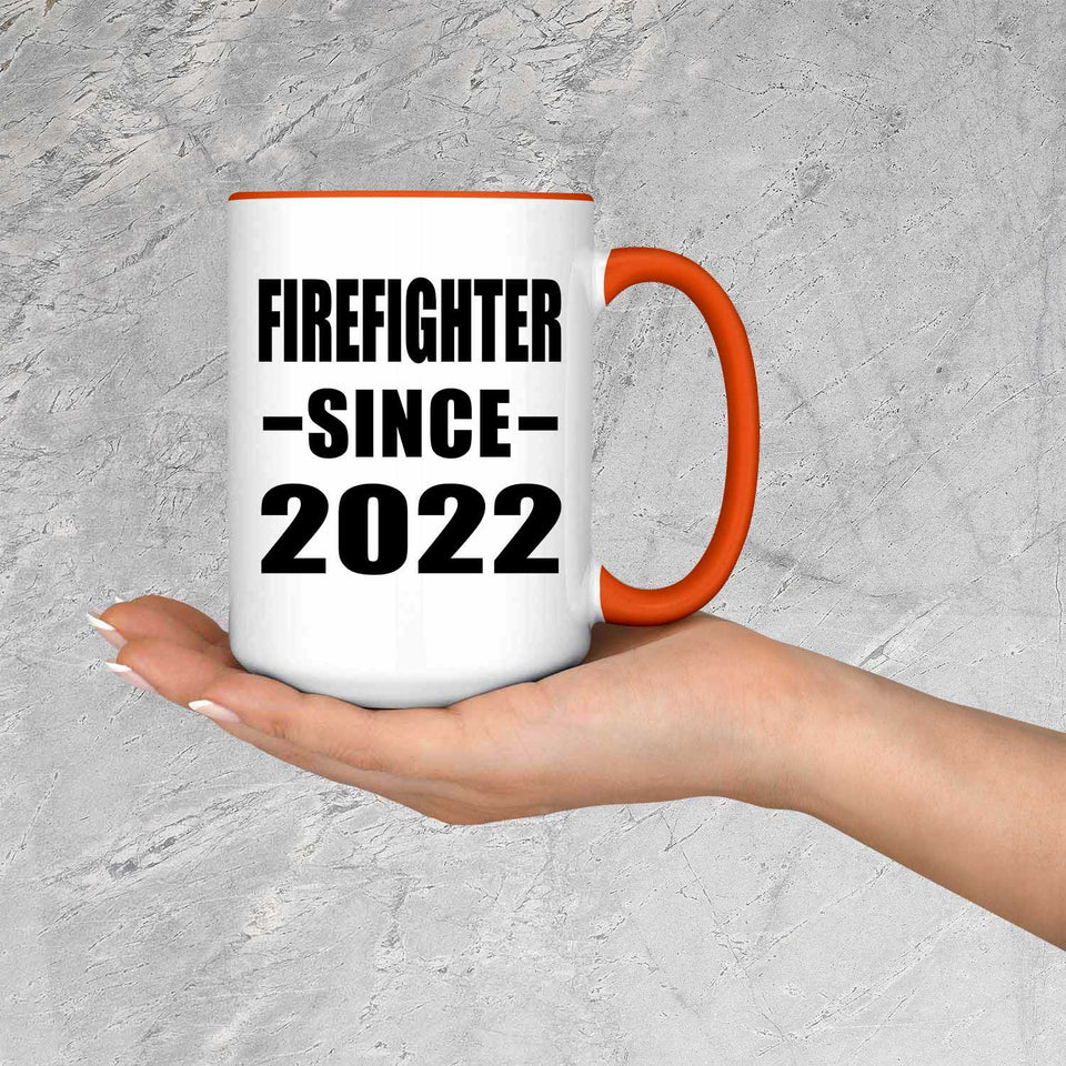 Firefighter Since 2022 - 15oz Accent Mug Orange