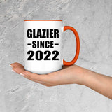 Glazier Since 2022 - 15oz Accent Mug Orange