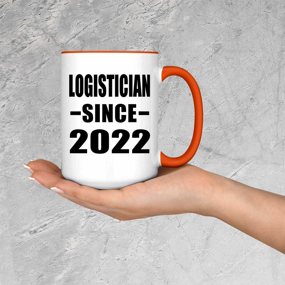 Logistician Since 2022 - 15oz Accent Mug Orange