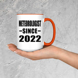 Meteorologist Since 2022 - 15oz Accent Mug Orange