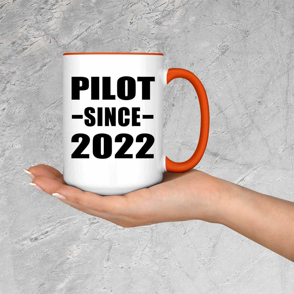 Pilot Since 2022 - 15oz Accent Mug Orange
