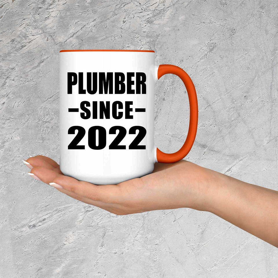 Plumber Since 2022 - 15oz Accent Mug Orange