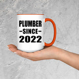 Plumber Since 2022 - 15oz Accent Mug Orange