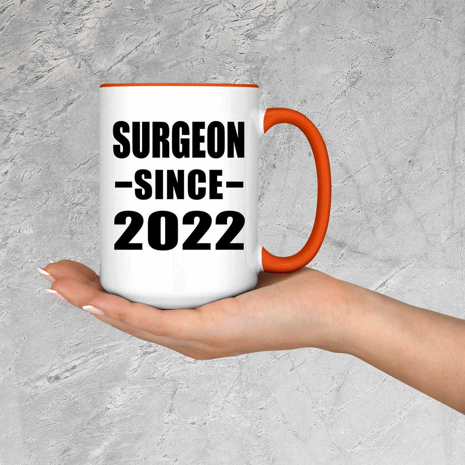 Surgeon Since 2022 - 15oz Accent Mug Orange