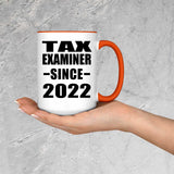 Tax Examiner Since 2022 - 15oz Accent Mug Orange