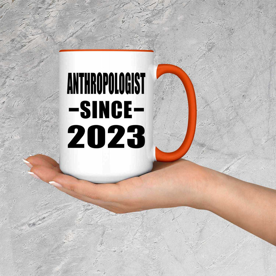 Anthropologist Since 2023 - 15oz Accent Mug Orange