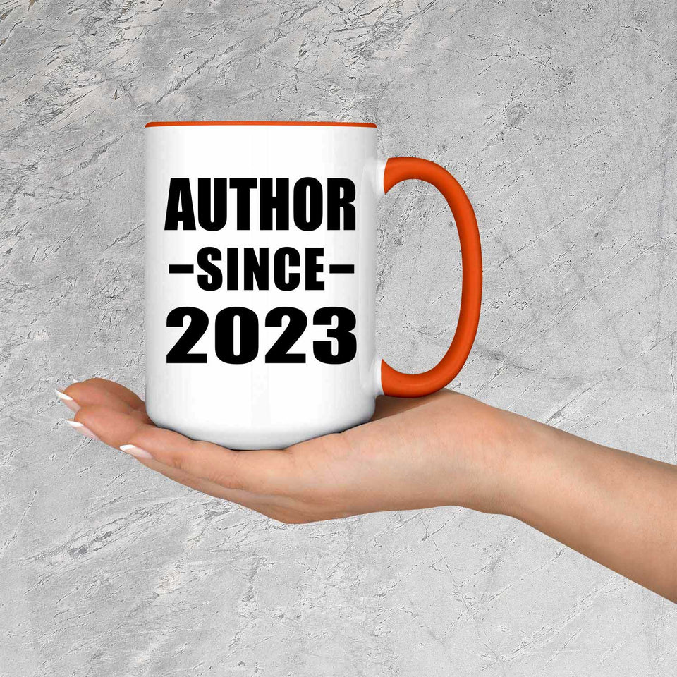 Author Since 2023 - 15oz Accent Mug Orange