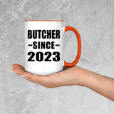 Butcher Since 2023 - 15oz Accent Mug Orange