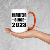 Chauffeur Since 2023 - 15oz Accent Mug Orange