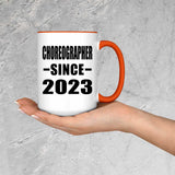 Choreographer Since 2023 - 15oz Accent Mug Orange