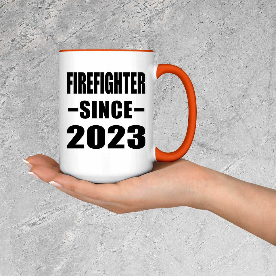 Firefighter Since 2023 - 15oz Accent Mug Orange
