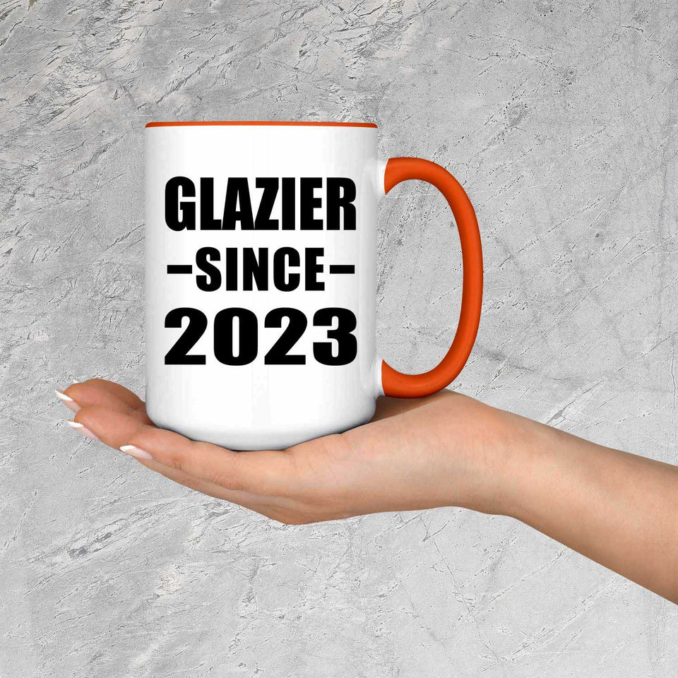 Glazier Since 2023 - 15oz Accent Mug Orange