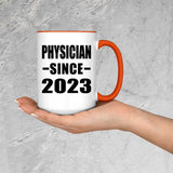 Physician Since 2023 - 15oz Accent Mug Orange