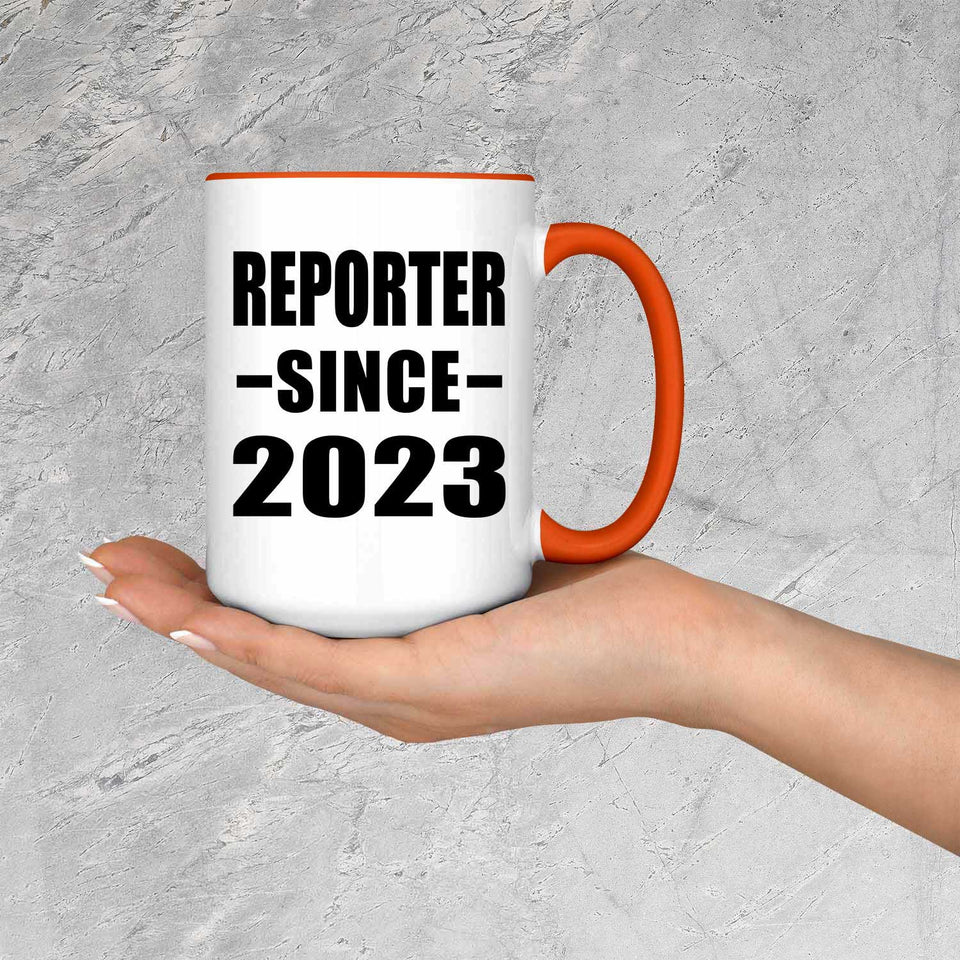 Reporter Since 2023 - 15oz Accent Mug Orange