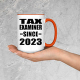 Tax Examiner Since 2023 - 15oz Accent Mug Orange