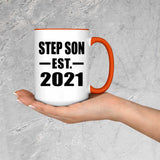 Step Son Established EST. 2021 - 15oz Accent Mug Orange