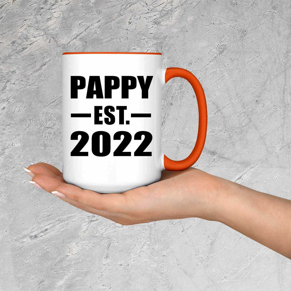 Pappy Established EST. 2022 - 15oz Accent Mug Orange