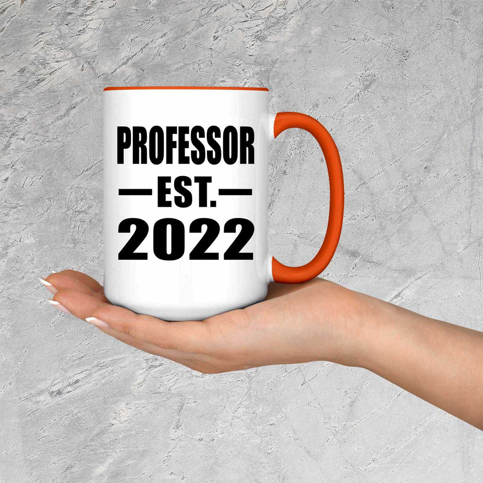 Professor Established EST. 2022 - 15oz Accent Mug Orange