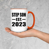 Step Son Established EST. 2023 - 15oz Accent Mug Orange