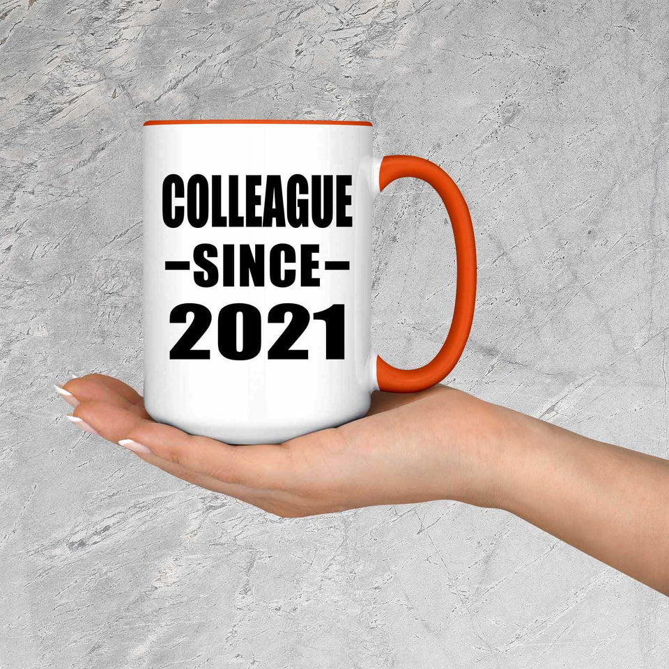 Colleague Since 2021 - 15oz Accent Mug Orange
