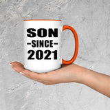 Son Since 2021 - 15oz Accent Mug Orange