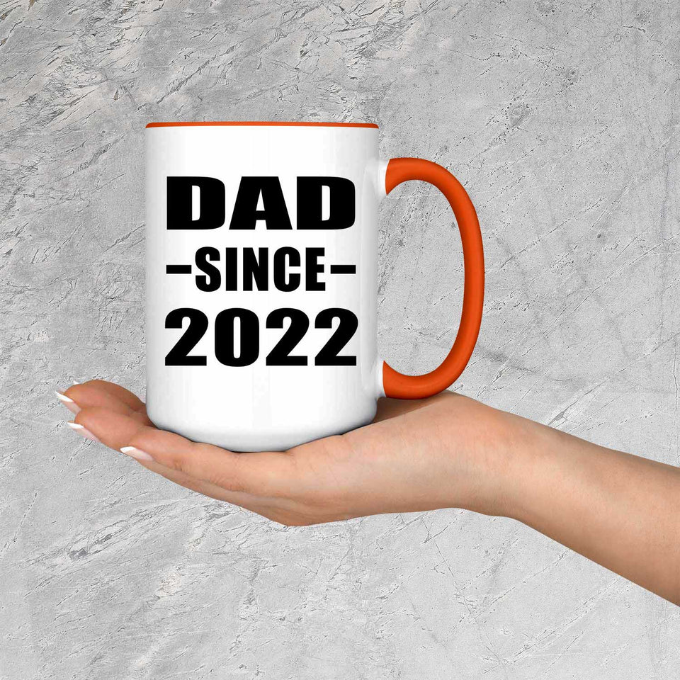 Dad Since 2022 - 15oz Accent Mug Orange
