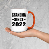 Grandma Since 2022 - 15oz Accent Mug Orange