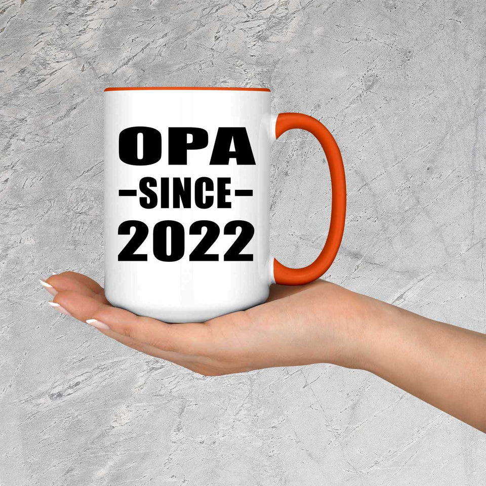 Opa Since 2022 - 15oz Accent Mug Orange