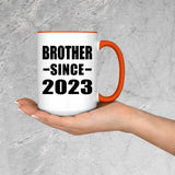 Brother Since 2023 - 15oz Accent Mug Orange