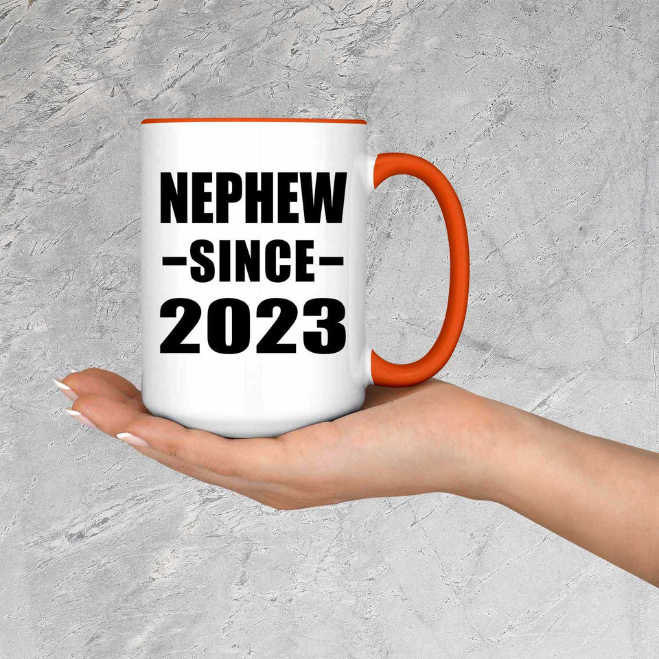 Nephew Since 2023 - 15oz Accent Mug Orange