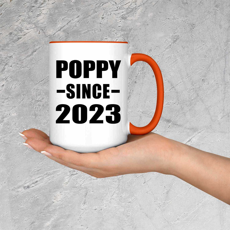 Poppy Since 2023 - 15oz Accent Mug Orange